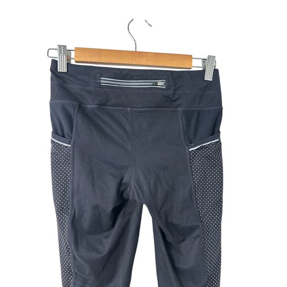 Athleta Dot Be Free Black Tight Leggings XS High Rise Stretch Workout Pants - Picture 5 of 7